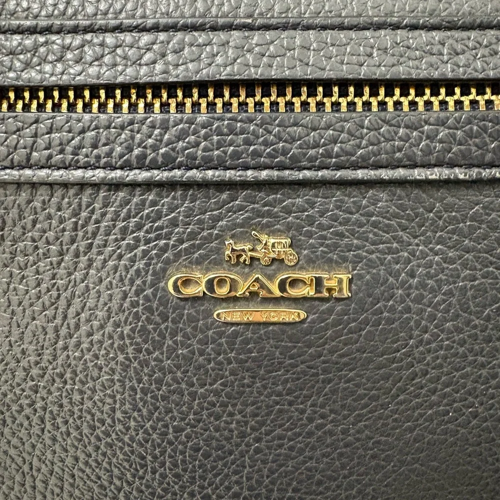 Coach Gray Pebbled Leather Taylor Tote Bag
